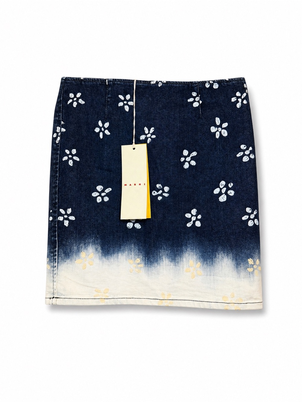 NWT Marni Bleached Flower Denim Mini Skirt | $595 MSRP